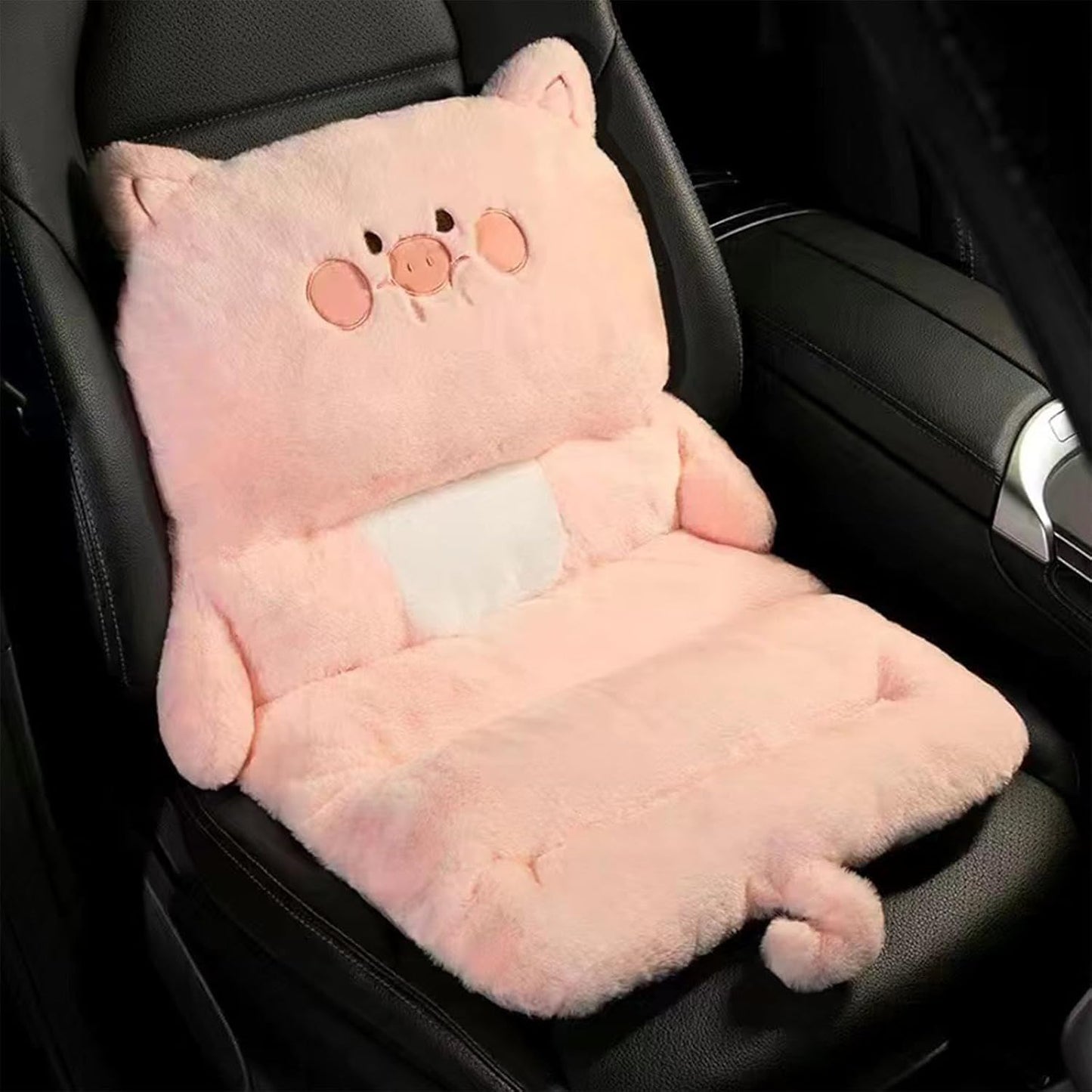 Cute Seat Cushion - Stable Car Lumbar Support Cushion, Adorable Cartoon Chair Cushion Integrated Design Cute Chair Cushion, Anti Slip Plush Car Seat Cushion for Chair Car Patio Wheelchair