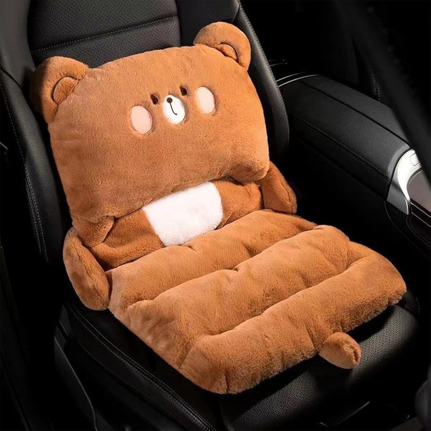 Cute Seat Cushion - Stable Car Lumbar Support Cushion, Adorable Cartoon Chair Cushion Integrated Design Cute Chair Cushion, Anti Slip Plush Car Seat Cushion for Chair Car Patio Wheelchair