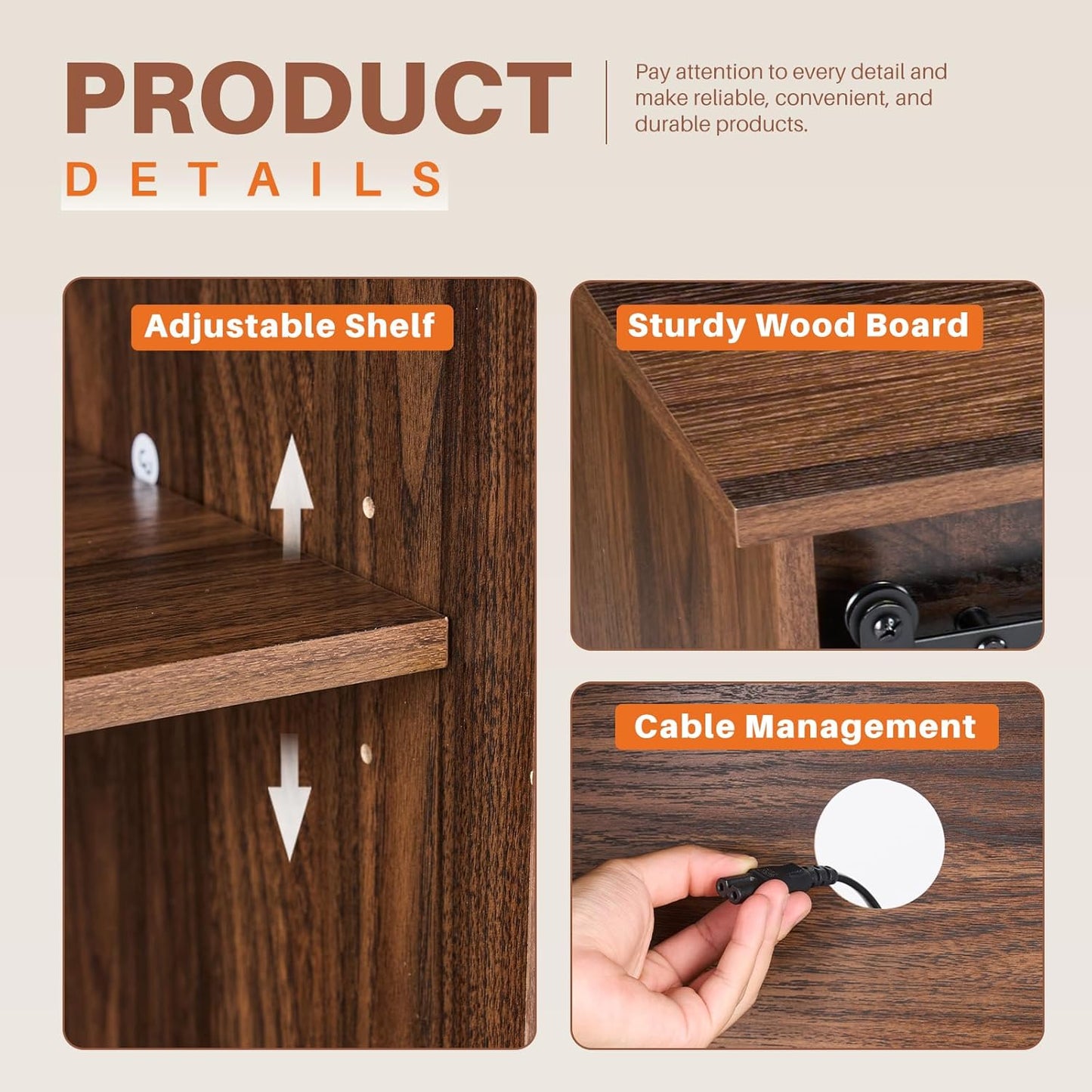 Sweetcrispy Farmhouse TV Stand 65 Inch for Living Room Bedroom Brown, Tall Entertainment Center with Storage Shelves, Media Console Cabinet with Wood Board, 300 LBS Capacity and Sliding Barn Door