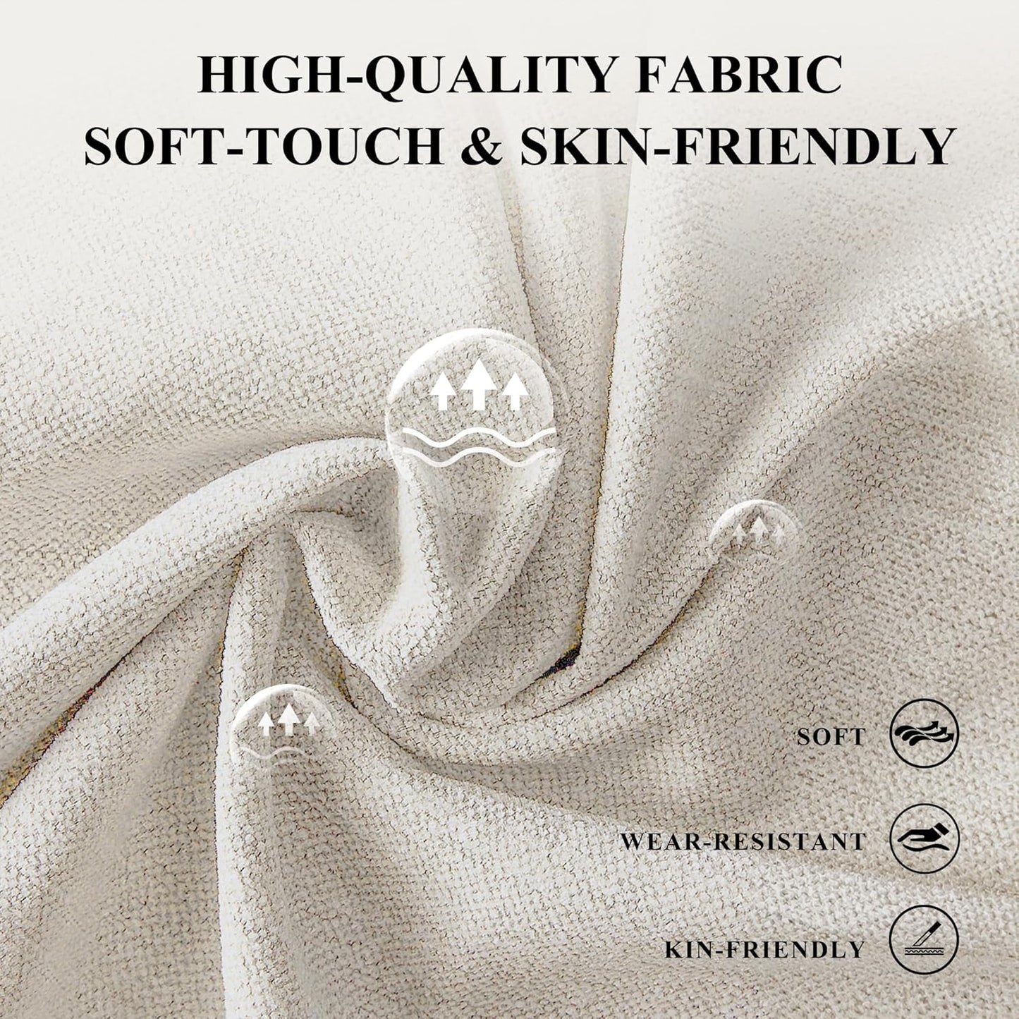 COLAMY Fabric Square Storage Ottoman with Reversible Tray Lid – Multi-Functional Footrest, Hidden Storage, Sturdy & Stylish Small Coffee Table for Living Room, Bedroom, or Entryway(Beige)