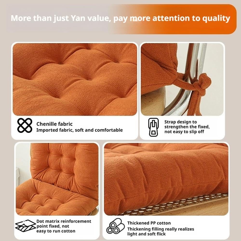 Desk Chair Cushion with Ties Office Seat Cushion Non-Slip Comfort Soft Dorm Seat Pad with Back Support for Dorm, Desk, Dining Chair, Floor Sitting