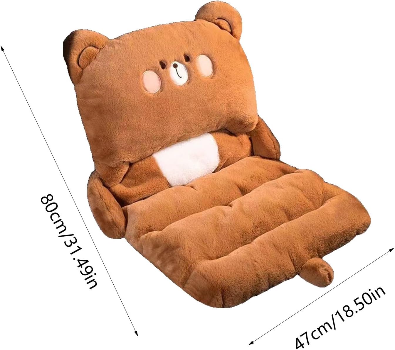 Cute Seat Cushion - Stable Car Lumbar Support Cushion, Adorable Cartoon Chair Cushion Integrated Design Cute Chair Cushion, Anti Slip Plush Car Seat Cushion for Chair Car Patio Wheelchair