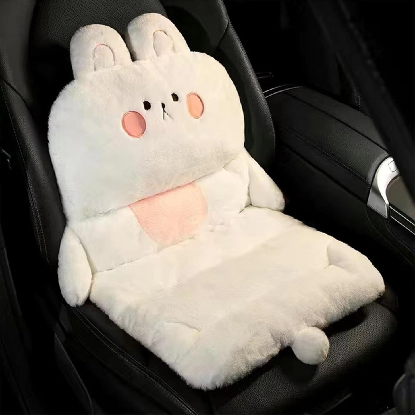 Cute Seat Cushion - Stable Car Lumbar Support Cushion, Adorable Cartoon Chair Cushion Integrated Design Cute Chair Cushion, Anti Slip Plush Car Seat Cushion for Chair Car Patio Wheelchair