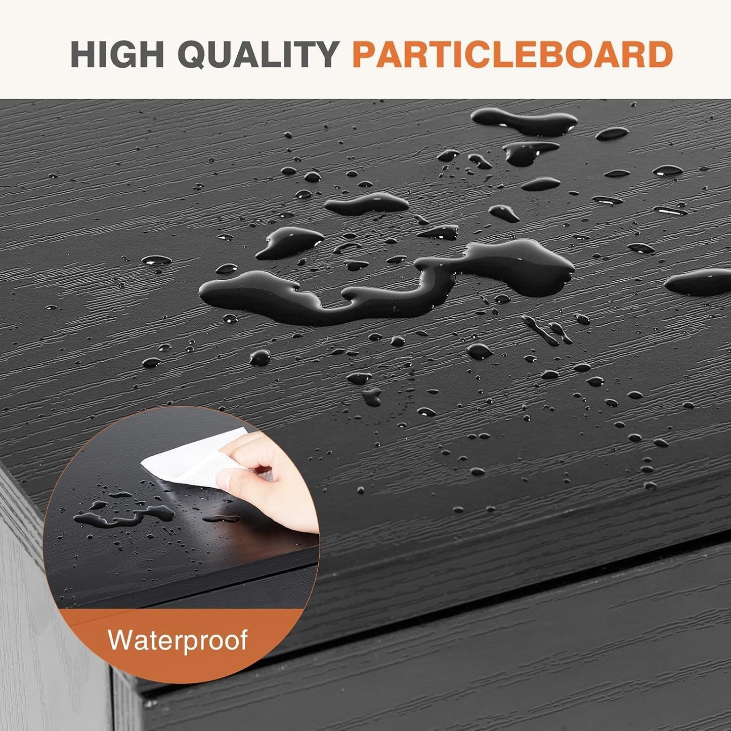 Sweetcrispy TV Stand for 55 60 inch TV, Modern Mid Century Entertainment Center with Storage, Media Console Table 2 Cabinet, Soft Hinge, Handle Door, Wooden Living Room, Office Furniture, Pure Black